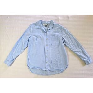 Old Navy Classic Shirt Oxford M Light Blue Button Up Long Sleeve Casual